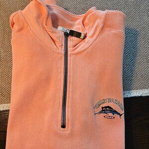 Tommy Bahama Crew Zip Sweater Long Sleeve PEACH XXL